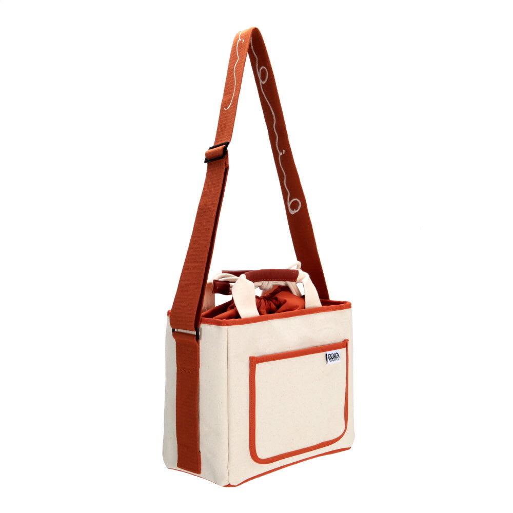 TIDY BAG M TAN BROWN